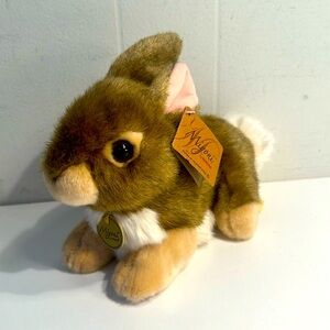 Miyoni by Aurora Eastern Cottontail Rabbit Plush BNWT RARE HARD TO FIND